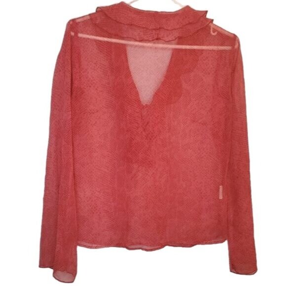 Sisley printed Blouse with ruffled front & collar - Picture 4 of 6